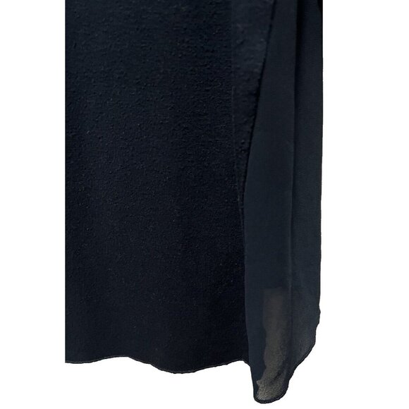 Soft Surroundings Tunic Womens Top XL Navy Blue High Low Minimal Lagenlook Sheer - Picture 8 of 8